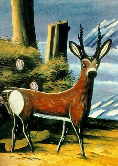 Niko Pirosmanashvili A Doe against Landscape